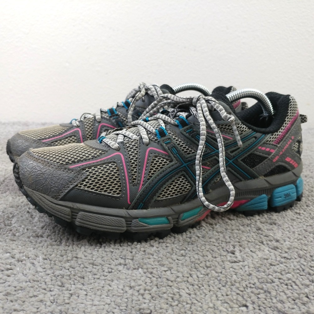 Asics Gel-Kahana 8 Womens Size 7.5 Gray Pink Trail Running Shoes T6L5N Sneakers